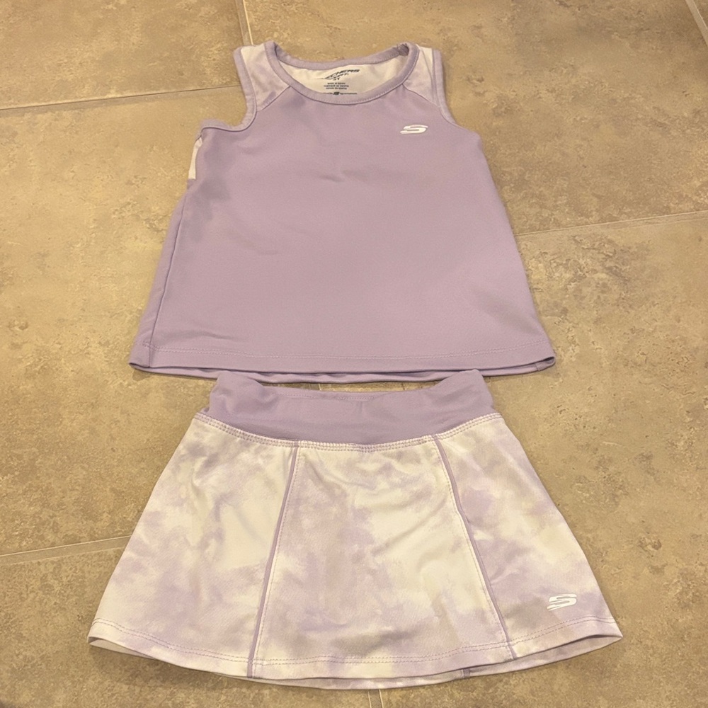 Skechers Lavender Tank Top and Skirt Set